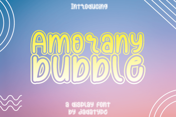 Amorany Bubble: A Playful Display Font for Creative Projects