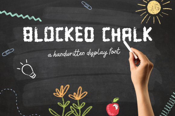 Blocked Chalk Font for Playful Craft Projects