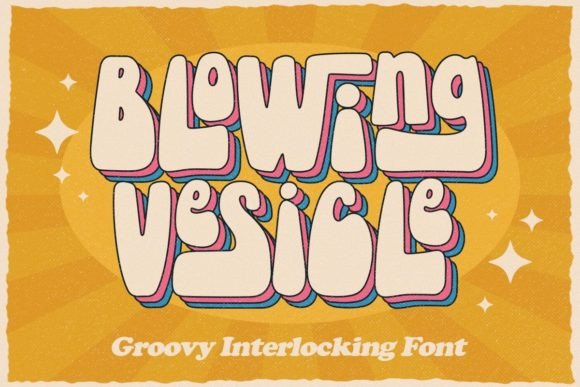 Blowing Vesicle Font for Retro Handmade Creations