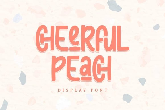 Cheerful Peach Font for Playful Editorial Design