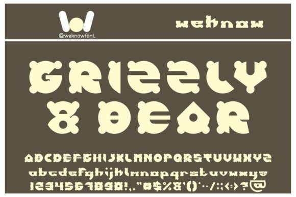 Grizzly and Bear Display Font for Editorial Design