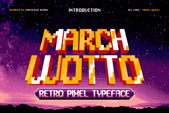 March Wotto: A Retro Pixel Font for Modern Web Design