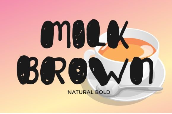 Milk Brown Font for Bold Display and Handmade Creations