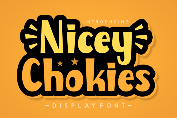 Nicey Chokies Font: A Starry Display Font for Creative Projects