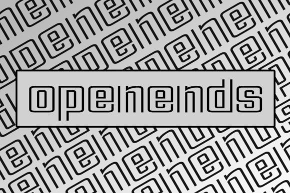Open Ends: A Bold Display Font for Creative Makers