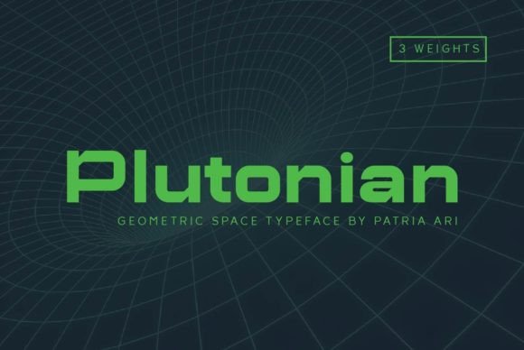 Plutonian: A Modern Display Font for Digital Creativity