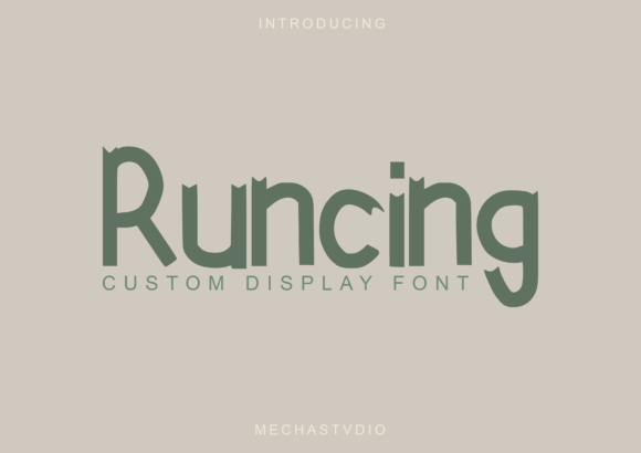 Runcing: A Playful Display Font for Creative Makers