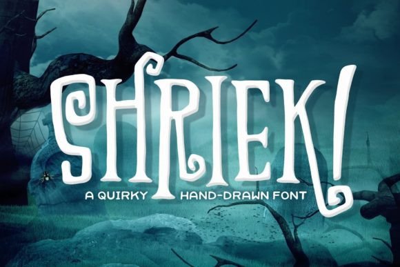 Shriek Font for Halloween and Quirky Branding