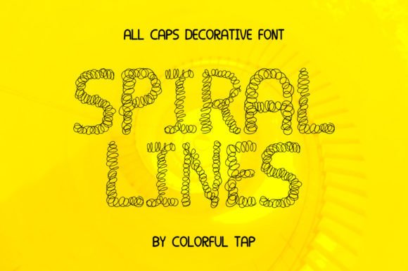 Spiral Lines Display Font for Creative Projects