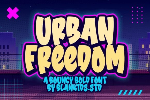 Urban Freedom: A Bold Display Font for Creative Projects