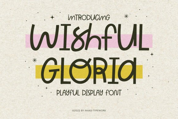Wishful Gloria Display Font for Creative Typography